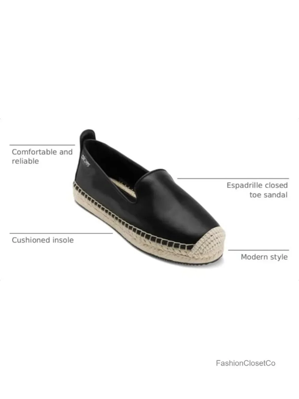 DKNY Womens Mallandra Espadrille Closed Toe Sandal Leather Lace-Up
